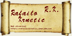 Rafailo Krnetić vizit kartica